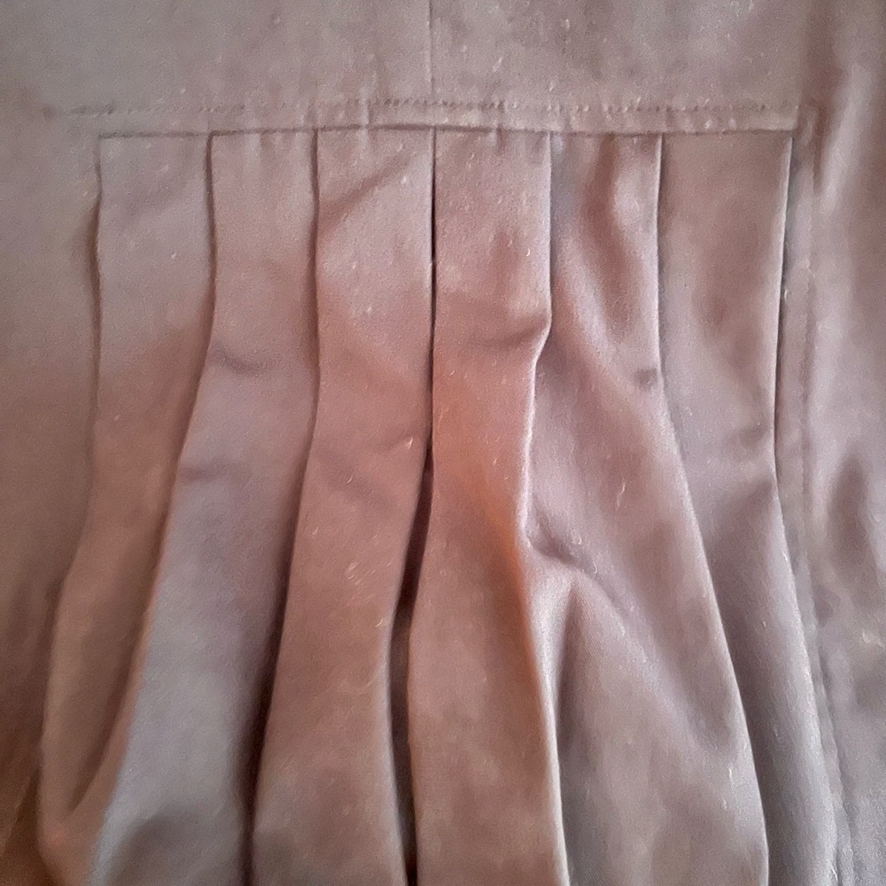 VTG 2000s Worthington Navy Blue Stretch Pencil Skirt 6 Lined Slit Pleated Y2K - Picture 10 of 13